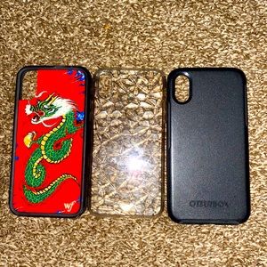 iPhone X case. Red and Clear SOLD!